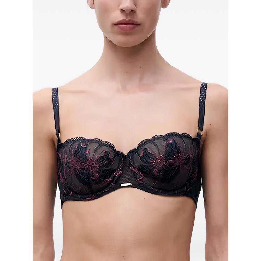 embroidered lace-trim bra 1