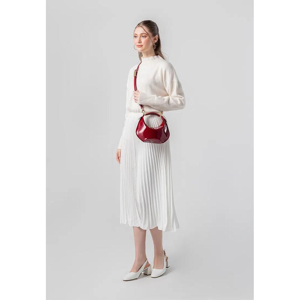 Мини-сумка Kuki Patent - Вишнево-красный 6