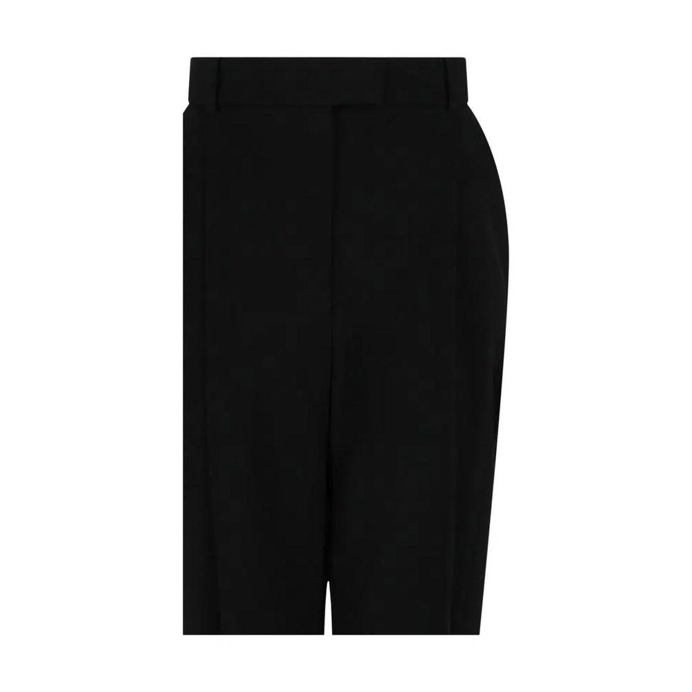 Брюки Alexander McQueen Pleated Wool 'Черный' 3