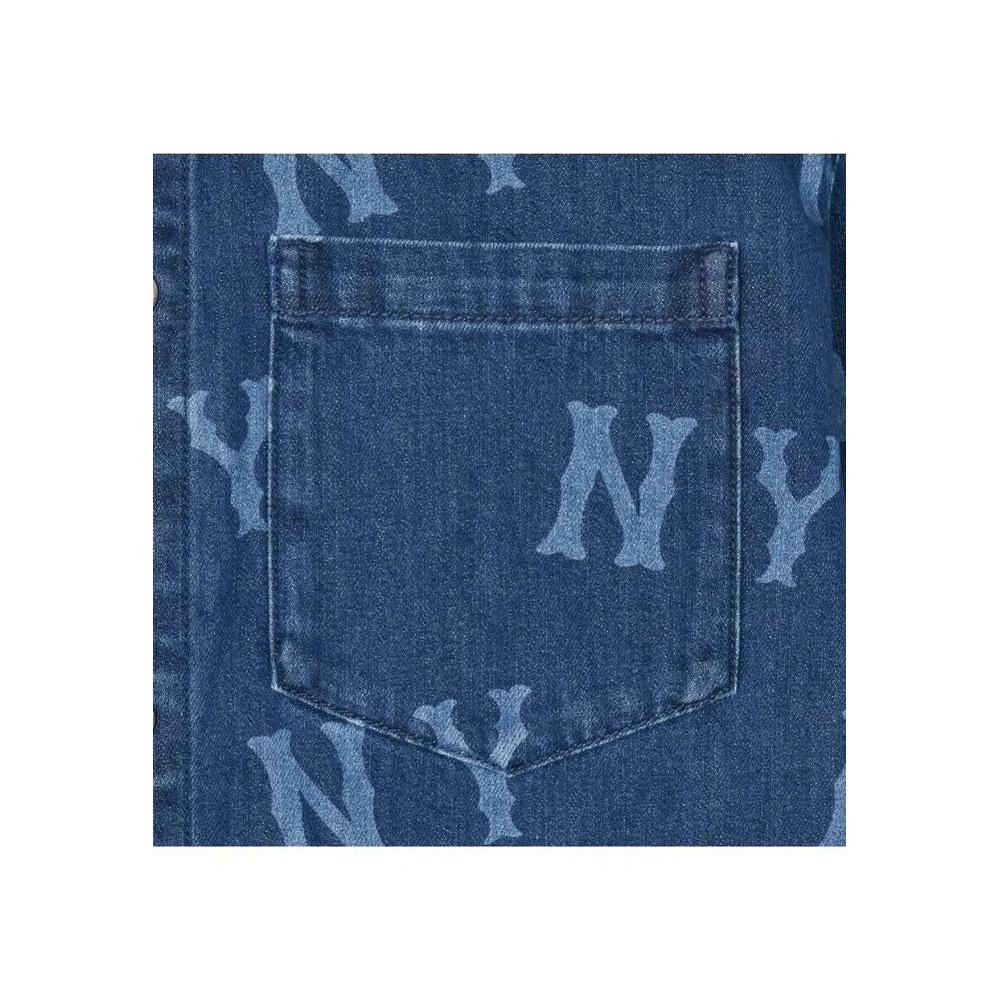 БАЗОВАЯ МУЛЬТИ-МЕГА ДЖИНСОВАЯ РУБАШКА С ПРИНТОМ ЛОГОТИПА NEW YORK YANKEES 5
