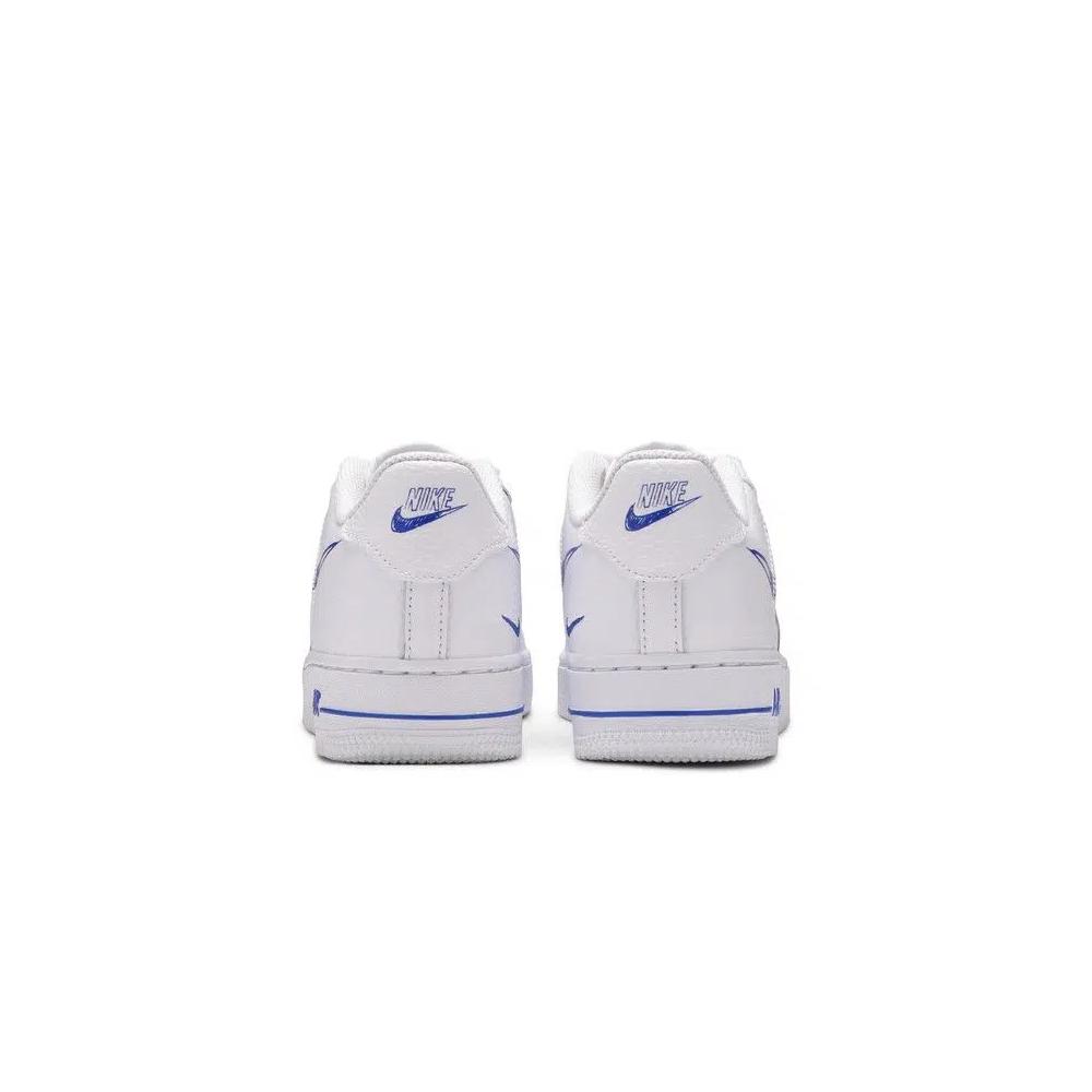 Кроссовки Nike Air Force 1 Low GS 'Doodle Swoosh - White Racer Blue' 6