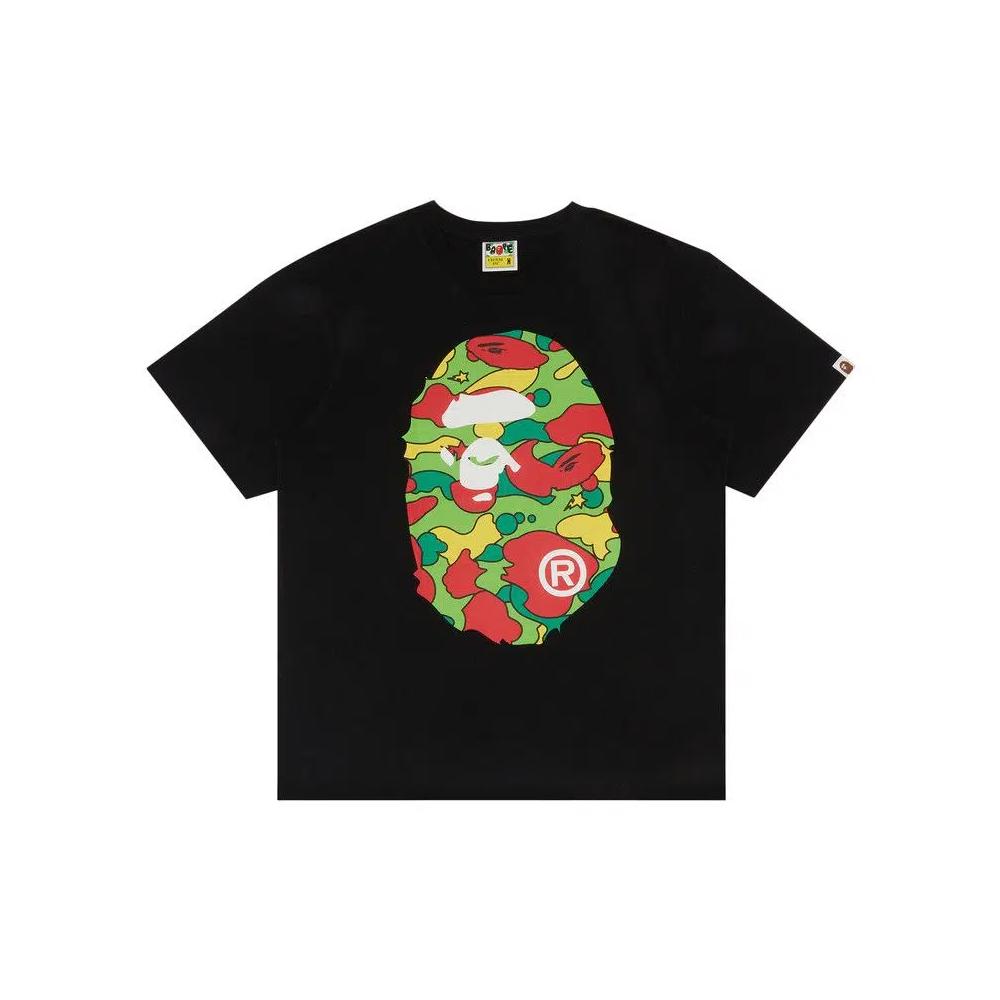 Футболки BAPE Sta Camo Big Ape Head Tee 'Black/Multicolor' 1