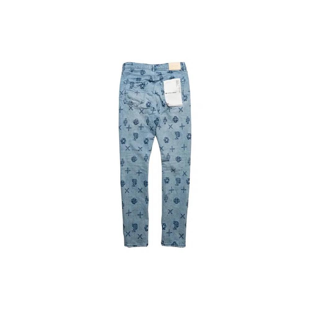PURPLE BRAND Outlined Monogram Skinny Jeans 'Индиго' 2