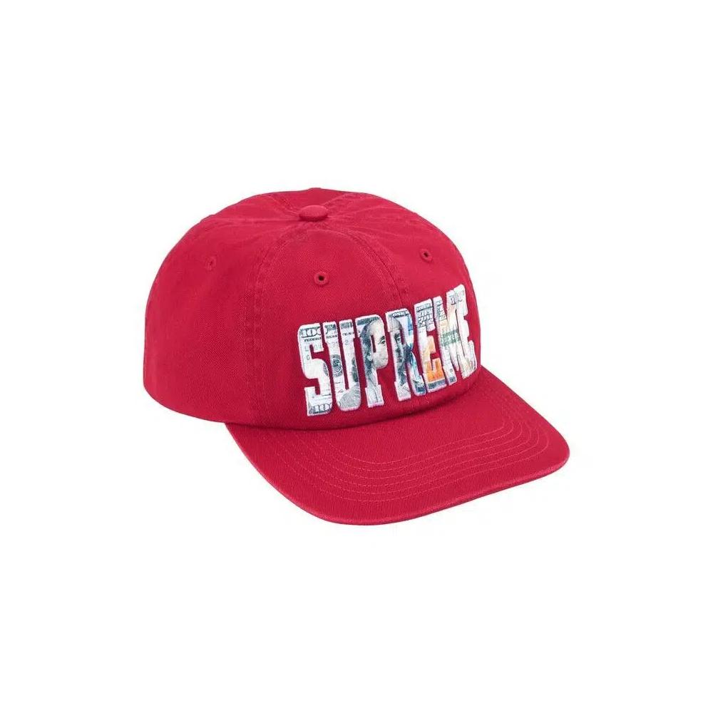 Кепки Supreme Embroidered Money Logo 6-Panel 'Red' 1
