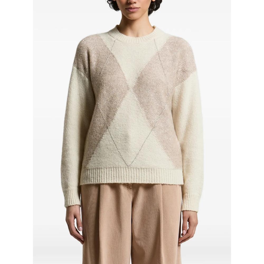 argyle sequin-embellished sweater 1