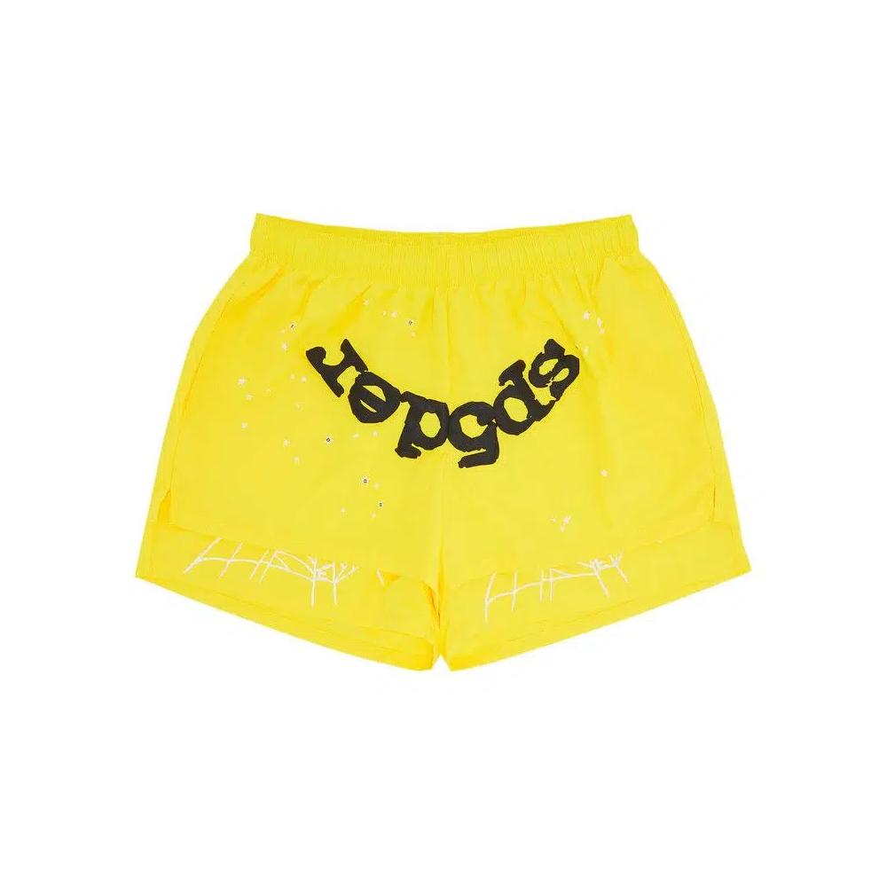 Шорты Sp5der OG Web Double Layer Short 'Yellow' 1