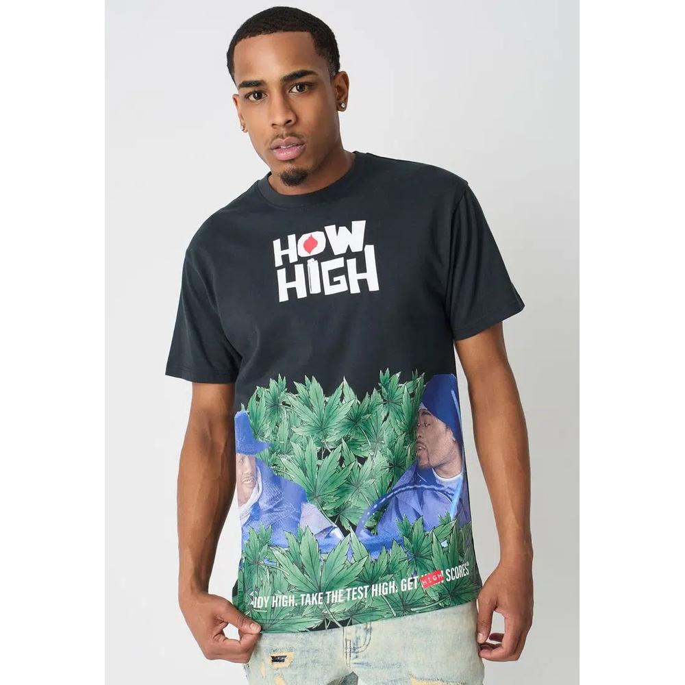 NYC Streetwear - How High Футболка с коротким рукавом - Черный 4