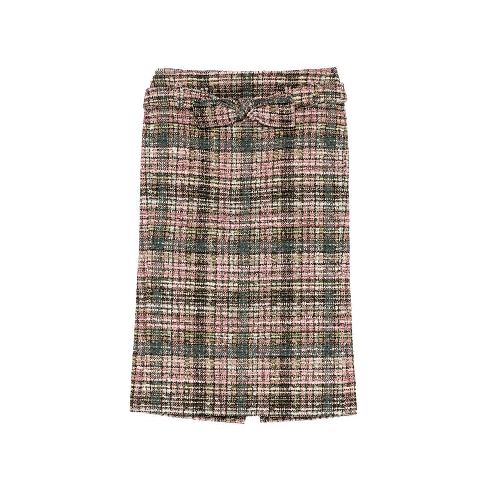 bow trimmed straight skirt 1