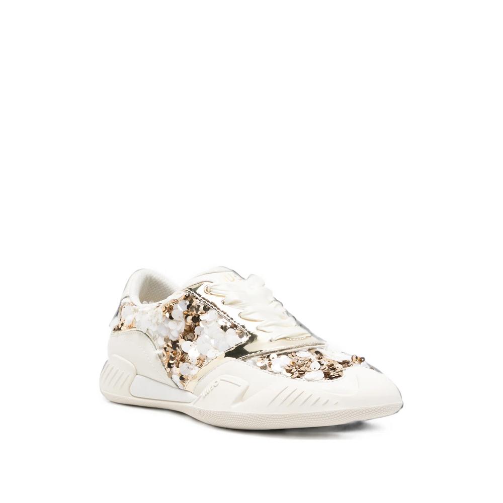 sequin-embellished leather sneakers 2