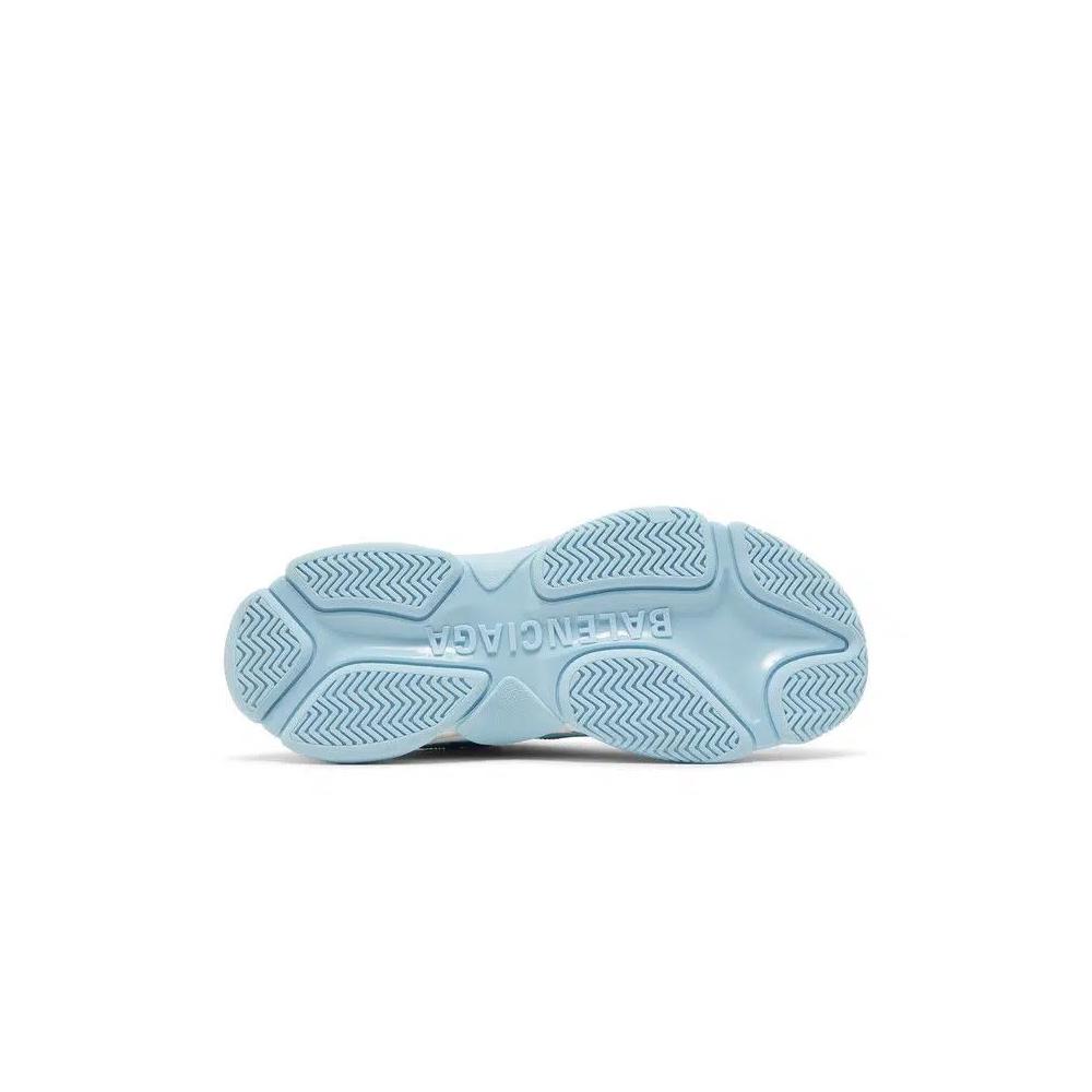 Кроссовки Balenciaga Triple S 'Allover Logo - Light Blue' 4