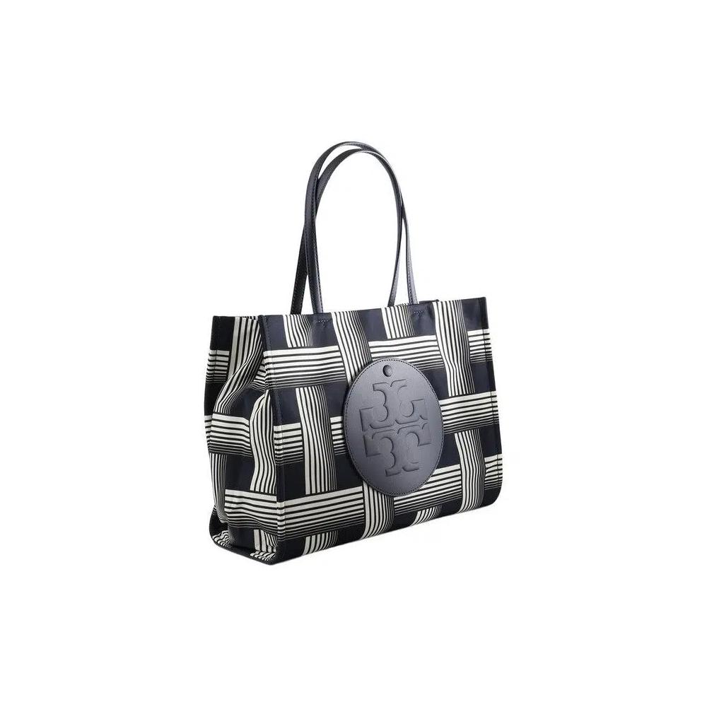Сумки-тоут Tory Burch Ella Печатная маленькая сумка-тоут 'Block Print Black' 2