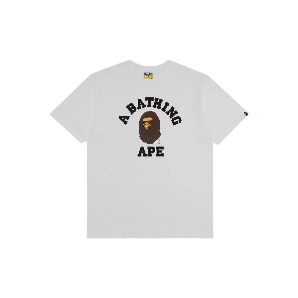 Футболки с коротким рукавом BAPE College Tee «White» 1
