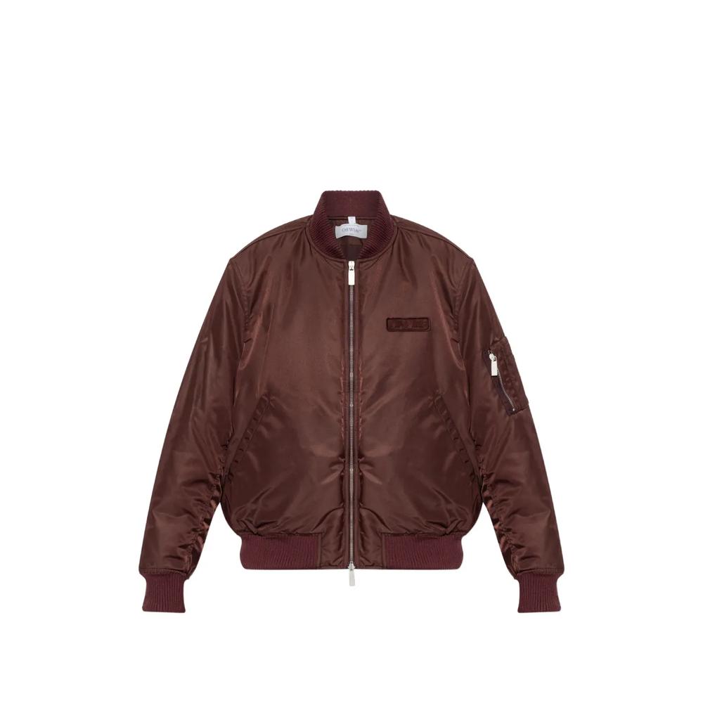 logo-patch bomber jacket 1