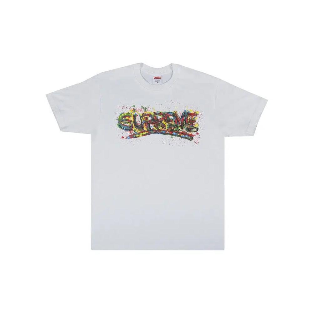 Футболки Supreme Paint Logo Tee 'Белый' 1