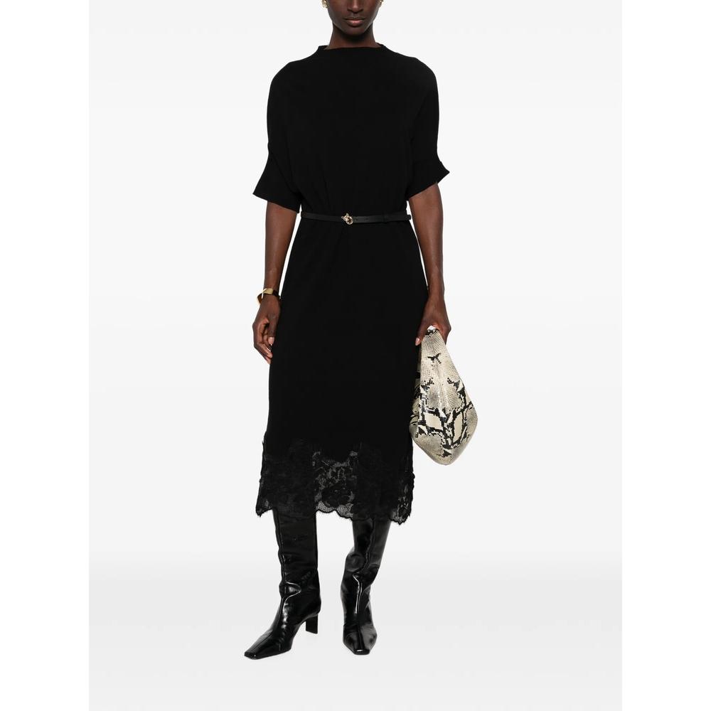lace-trim belted midi dress 2