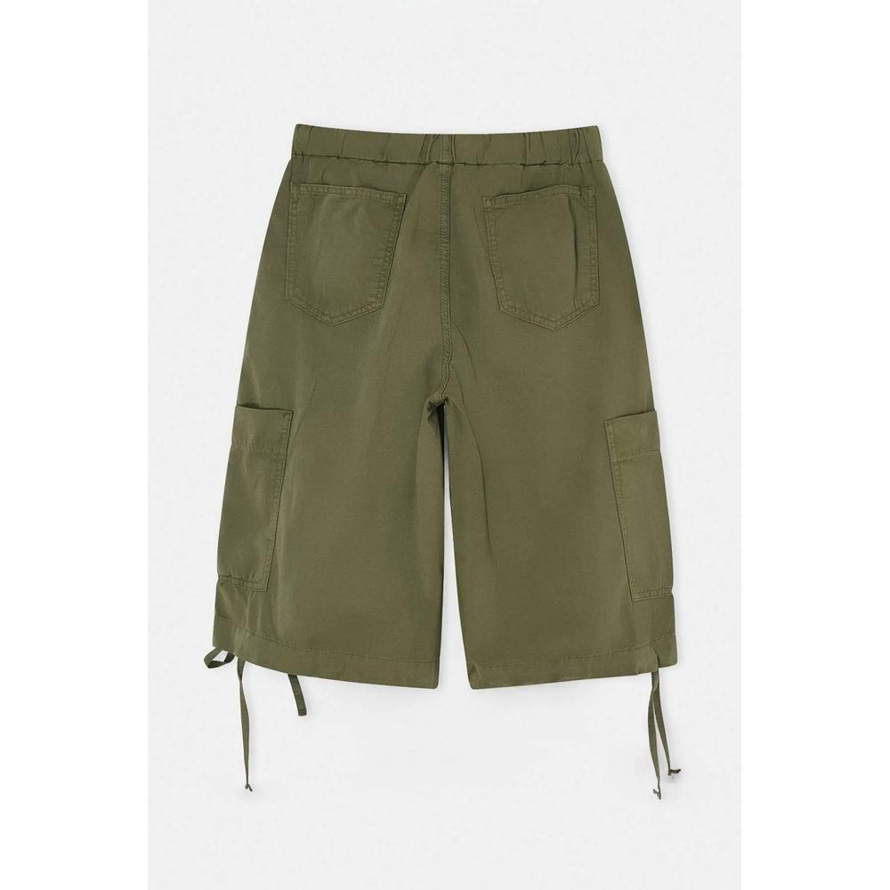 Хаки 100% хлопок джинсовые бермуды с деталью кармана Twoss26Sr00126 6