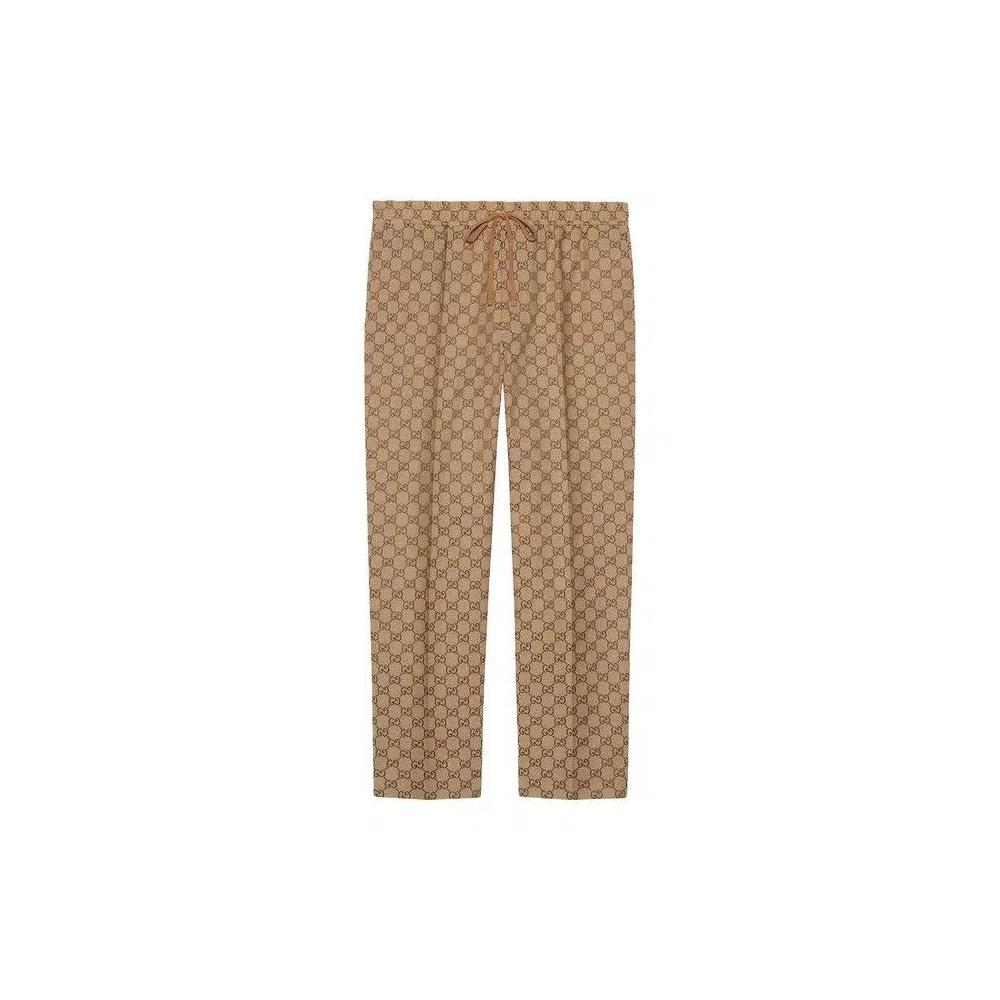 Брюки Gucci GG Canvas Jogging Pant 'Верблюжий' 1