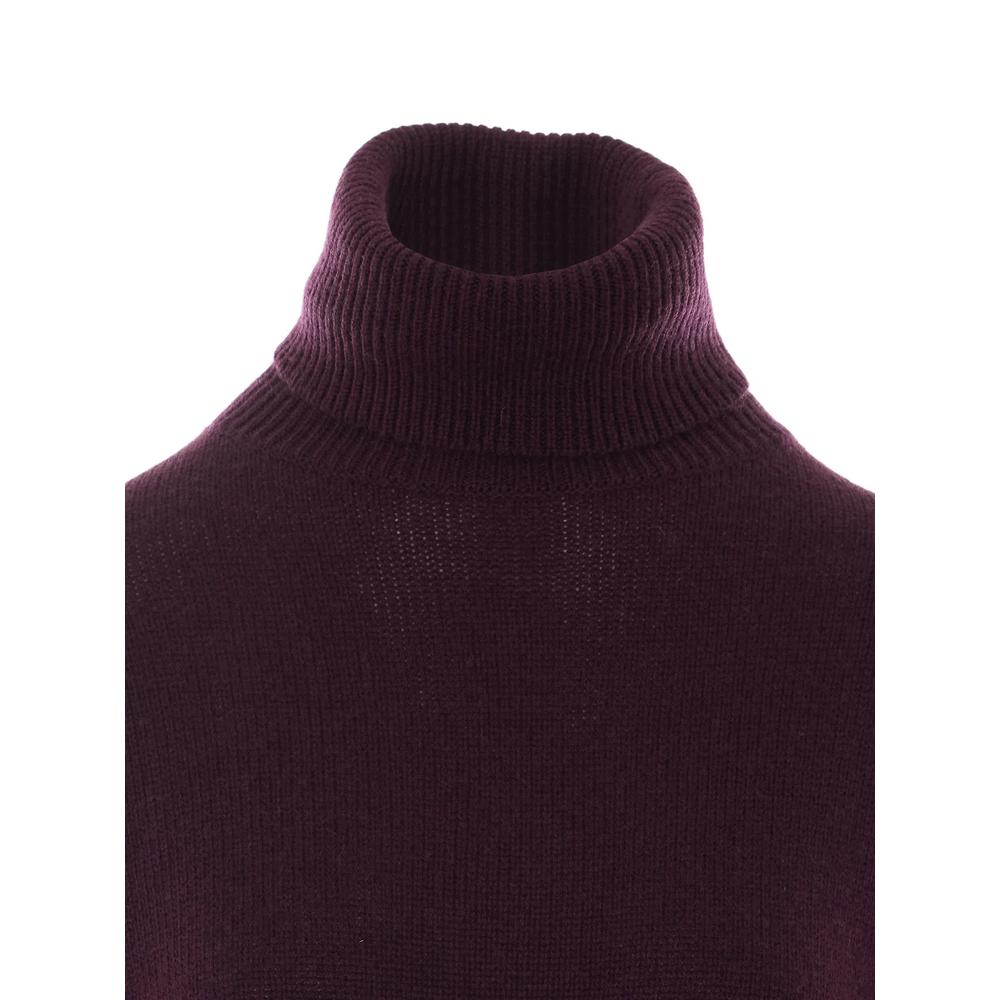 high-neck drop-shoulder sweater 4
