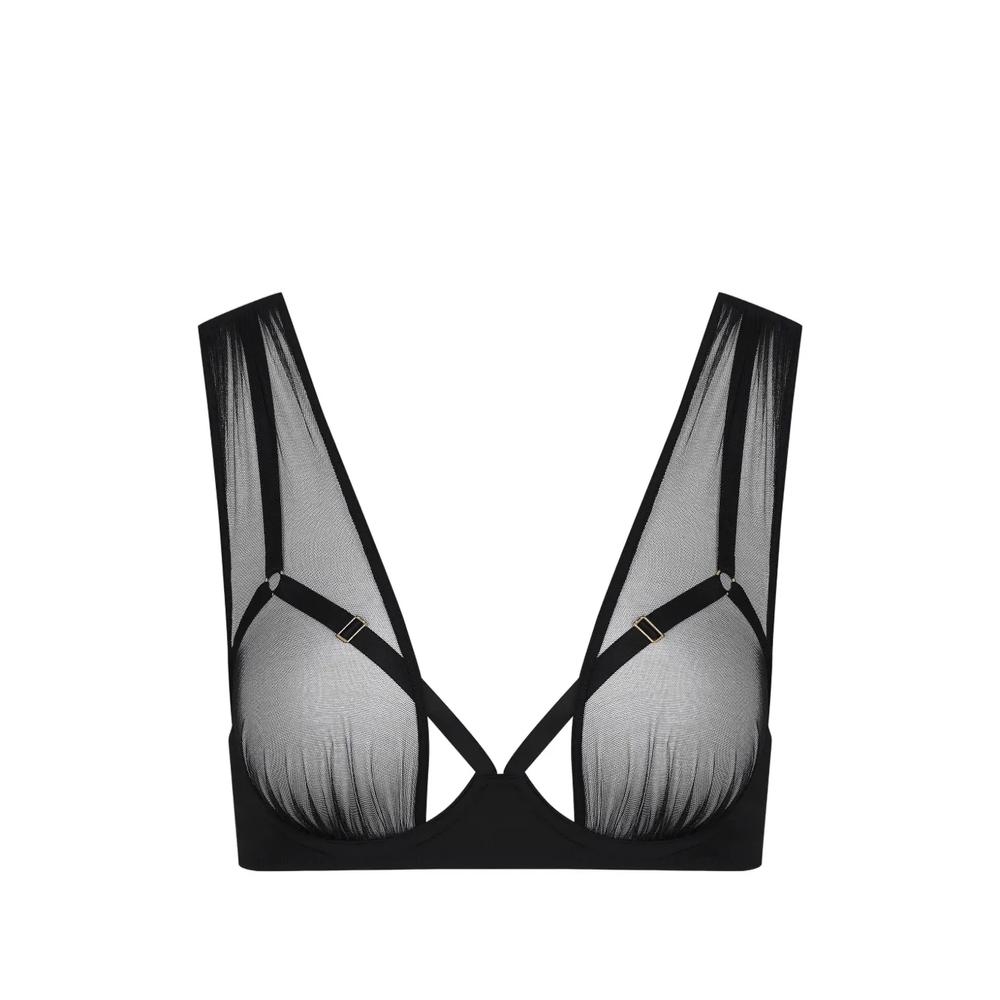 Nuit Fauve mesh-panel bra 1