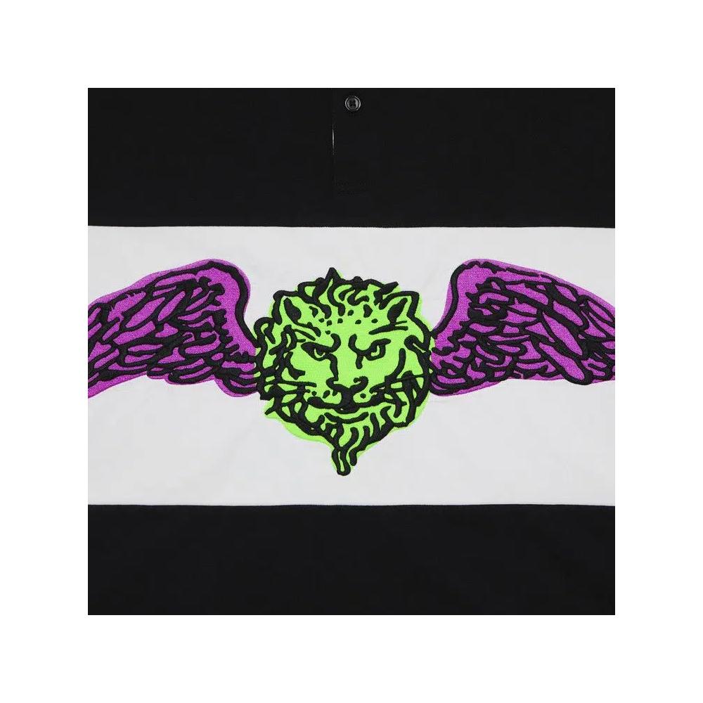 Поло GOAT Embroidered Winged Lion Rugby Черный/Белый 3