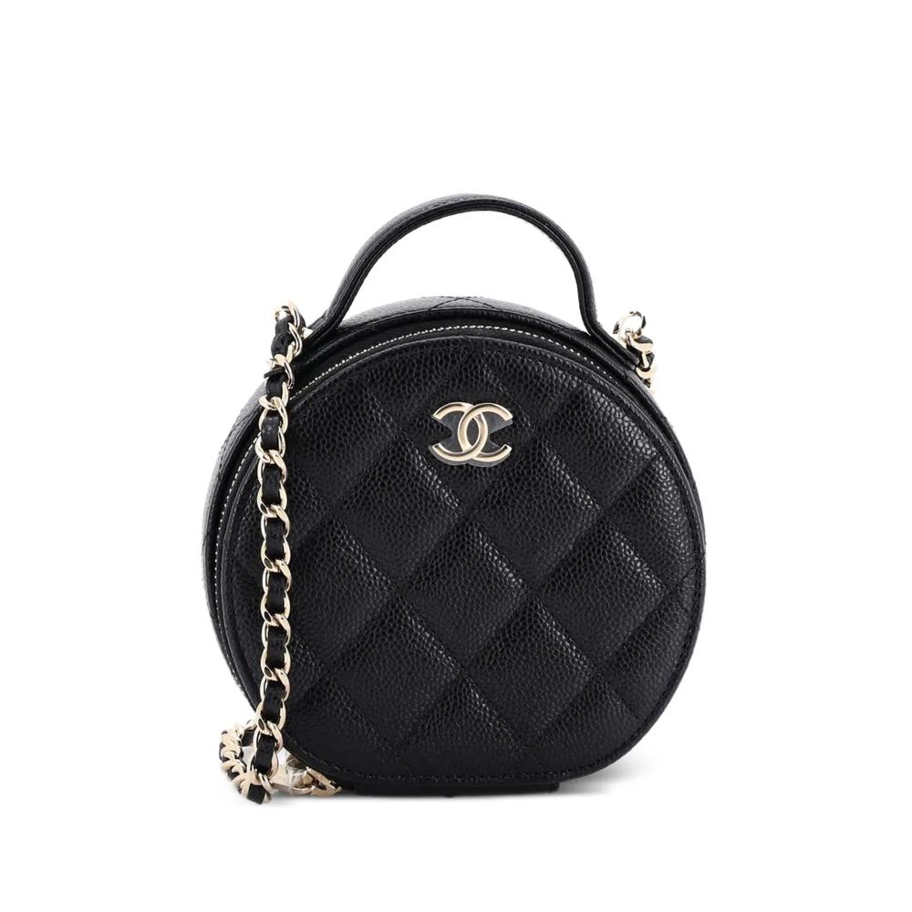 Маленькая сумка через плечо Handle with Care Round Vanity Case with Chain 1