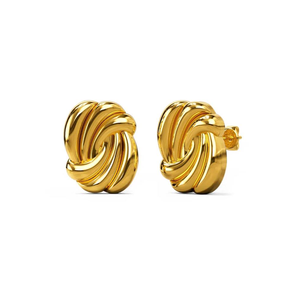 Intertwined Gold многослойные серьги-гвоздики 1