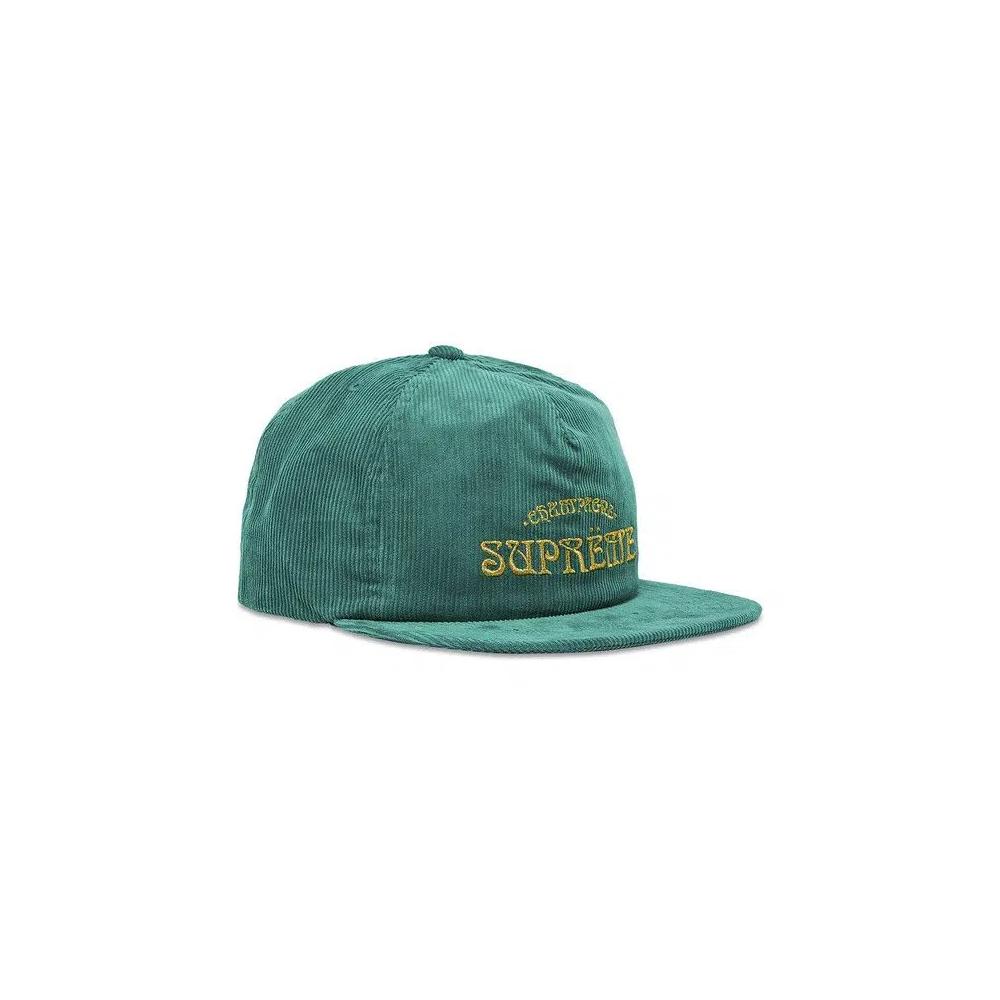 Кепки-снэпбэки Supreme Champagne Corduroy 5-панельная 'Зеленый' 2