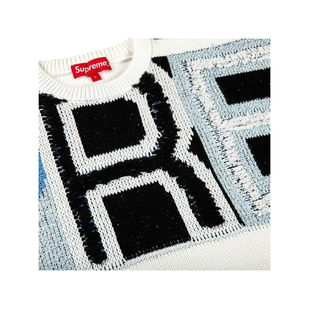 Свитера Supreme Chenille Logo Sweater 'White' 2