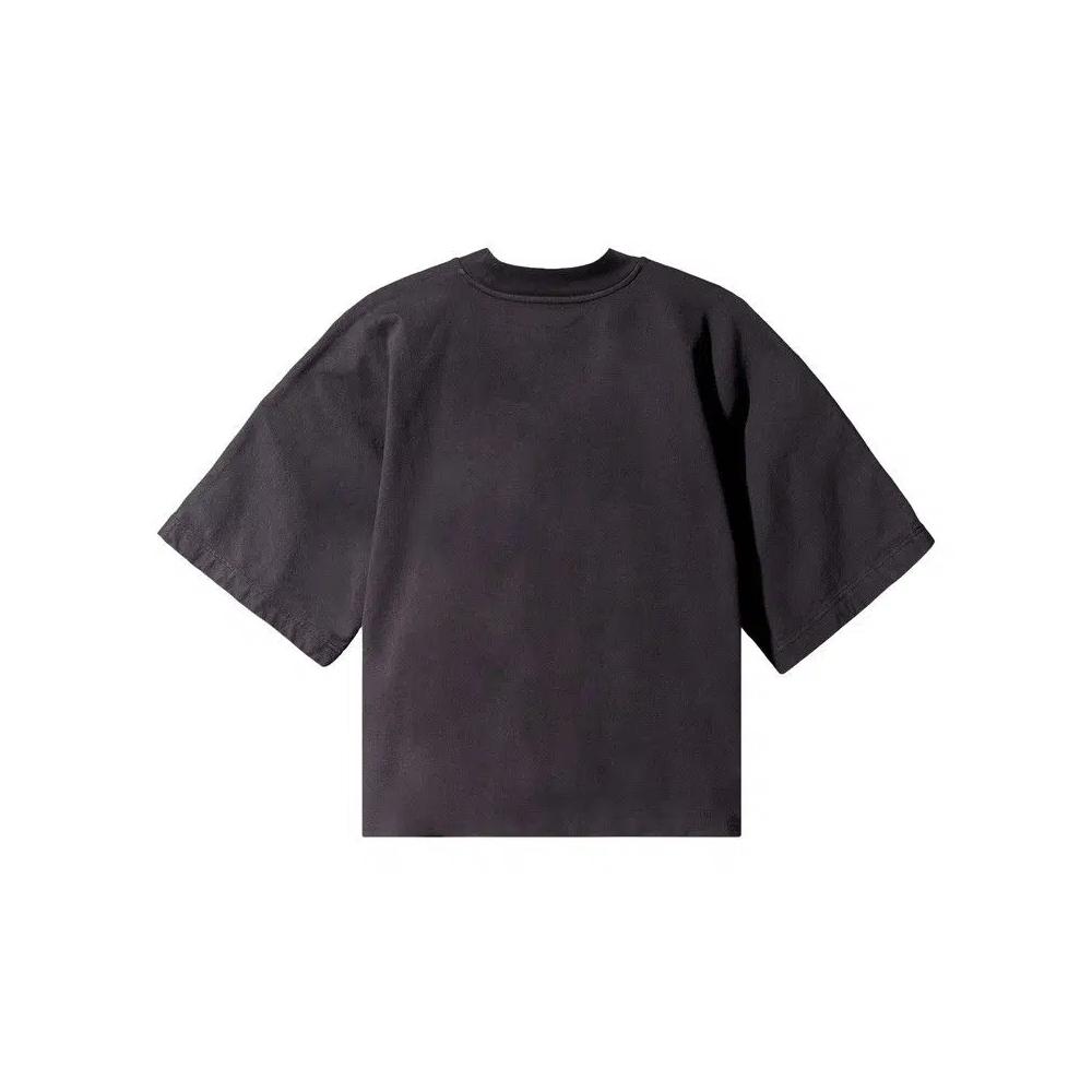 Футболки Yeezy Gap Engineered by Balenciaga Cropped Logo No Seam Tee 'Black' 2