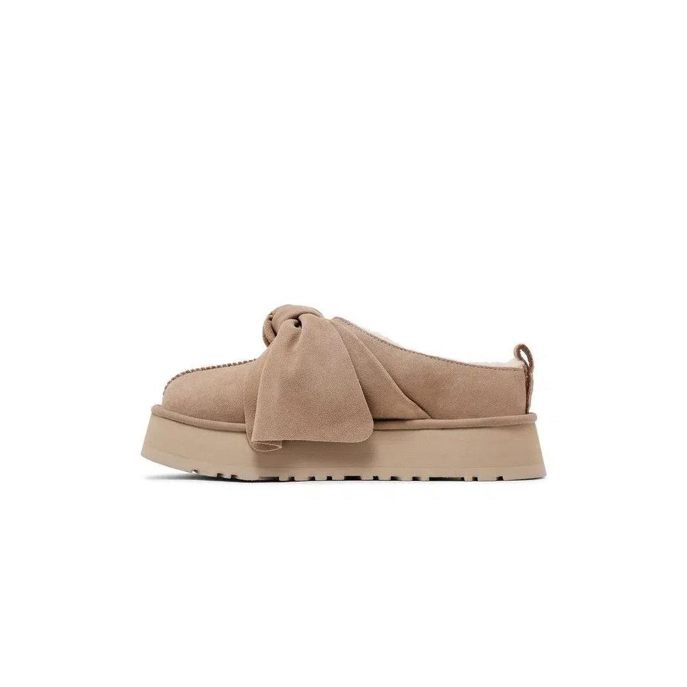 Тапочки UGG Wmns Platform Slip-On Bow Slipper «Sand» 3