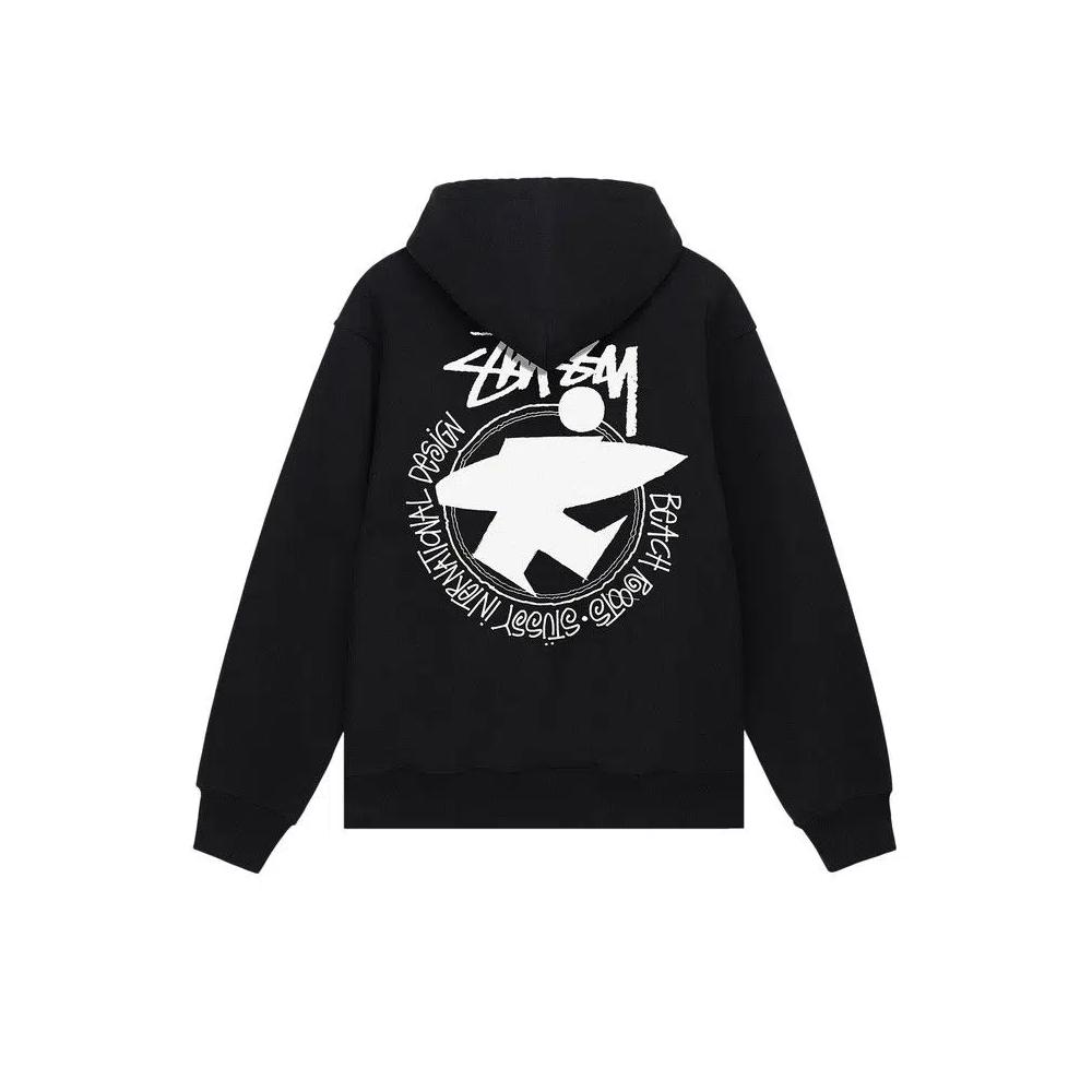 Худи Stussy Beach Roots Hoodie 'Black' 2