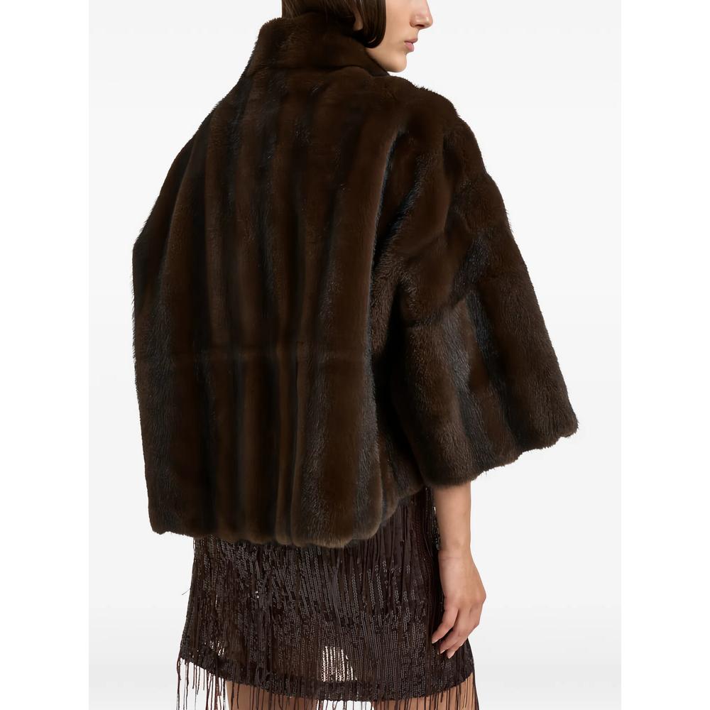 faux-fur funnel-neck jacket 4