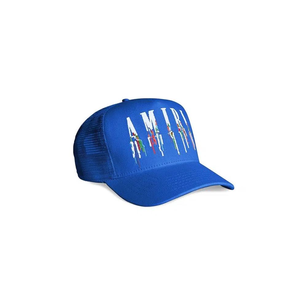 Кепка Amiri Paint Drip Core Logo Trucker «Princess Blue» 2