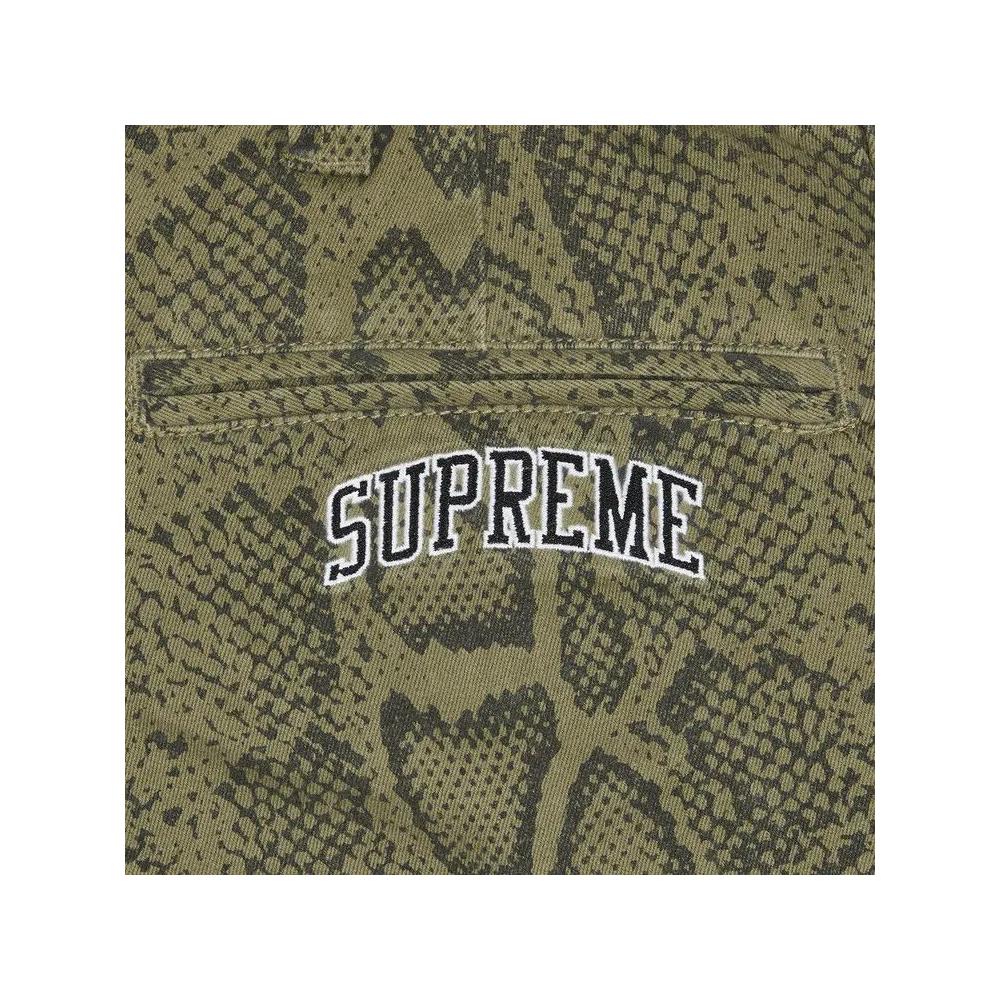 Pants Supreme Snake Print Chino Pant 'Оливковый' 3