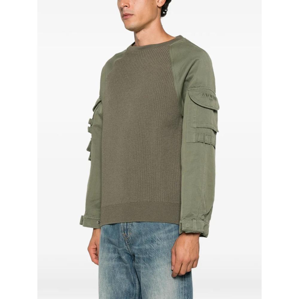 cargo-pocket panelled sweater 3