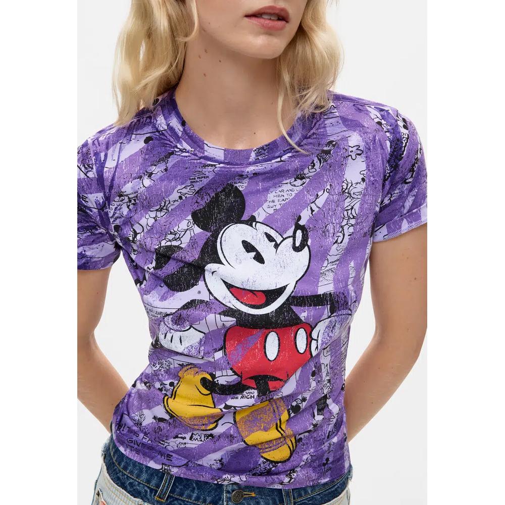 Футболка Disney с зебровым принтом Микки 2