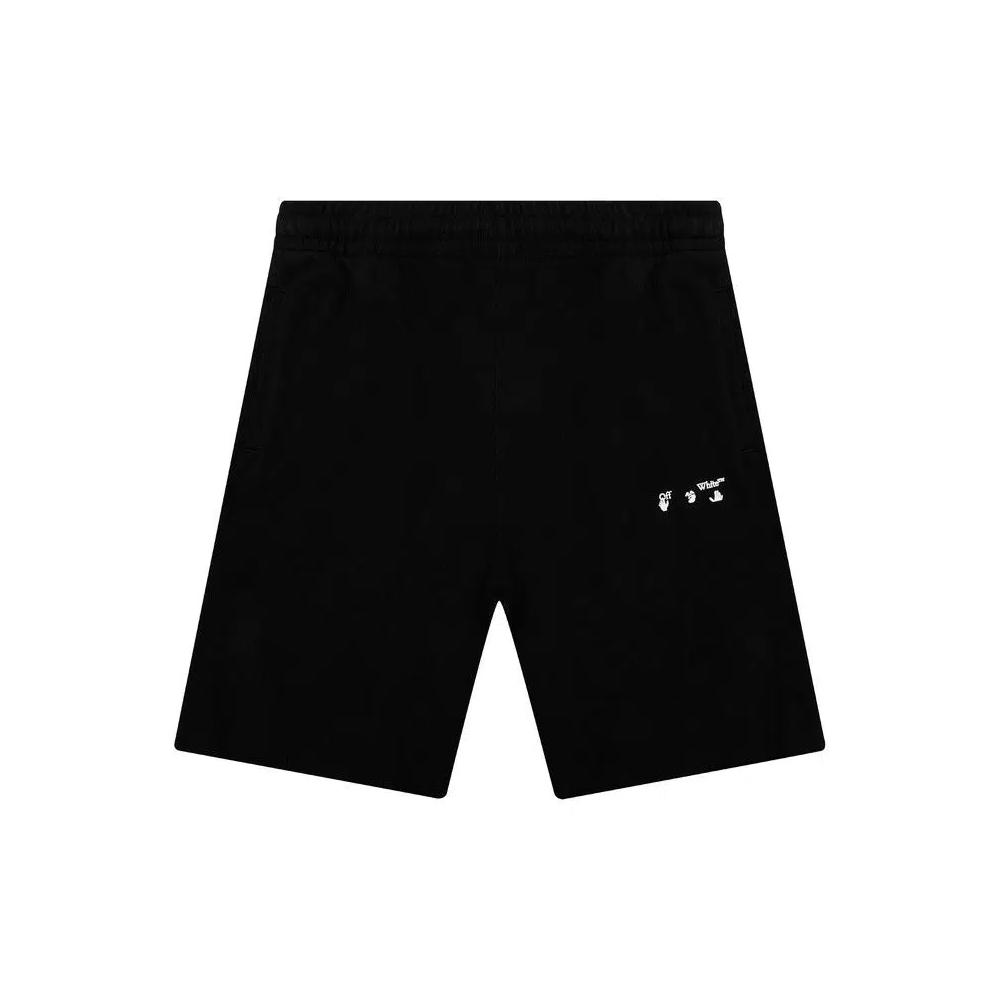 Off-White логотип спортивные шорты 'Black/White' 1