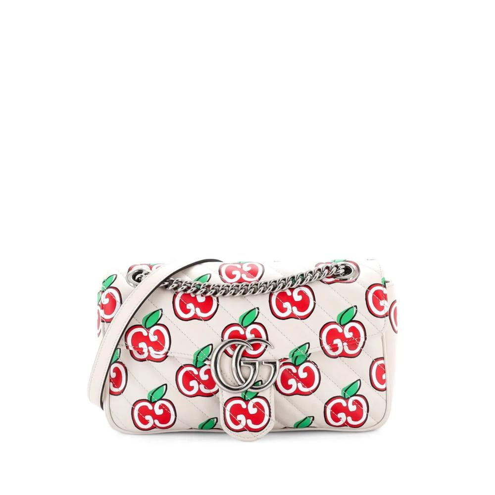 Стеганая сумка на плечо GG Marmont Flap Bag 1