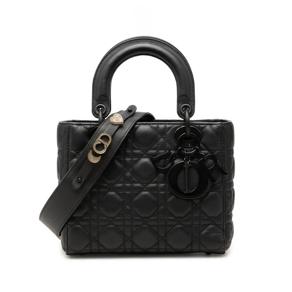 Маленькая сумка-сэтчел Ultra Matte Calfskin Cannage My ABCDior Lady Dior (2021 год) 1