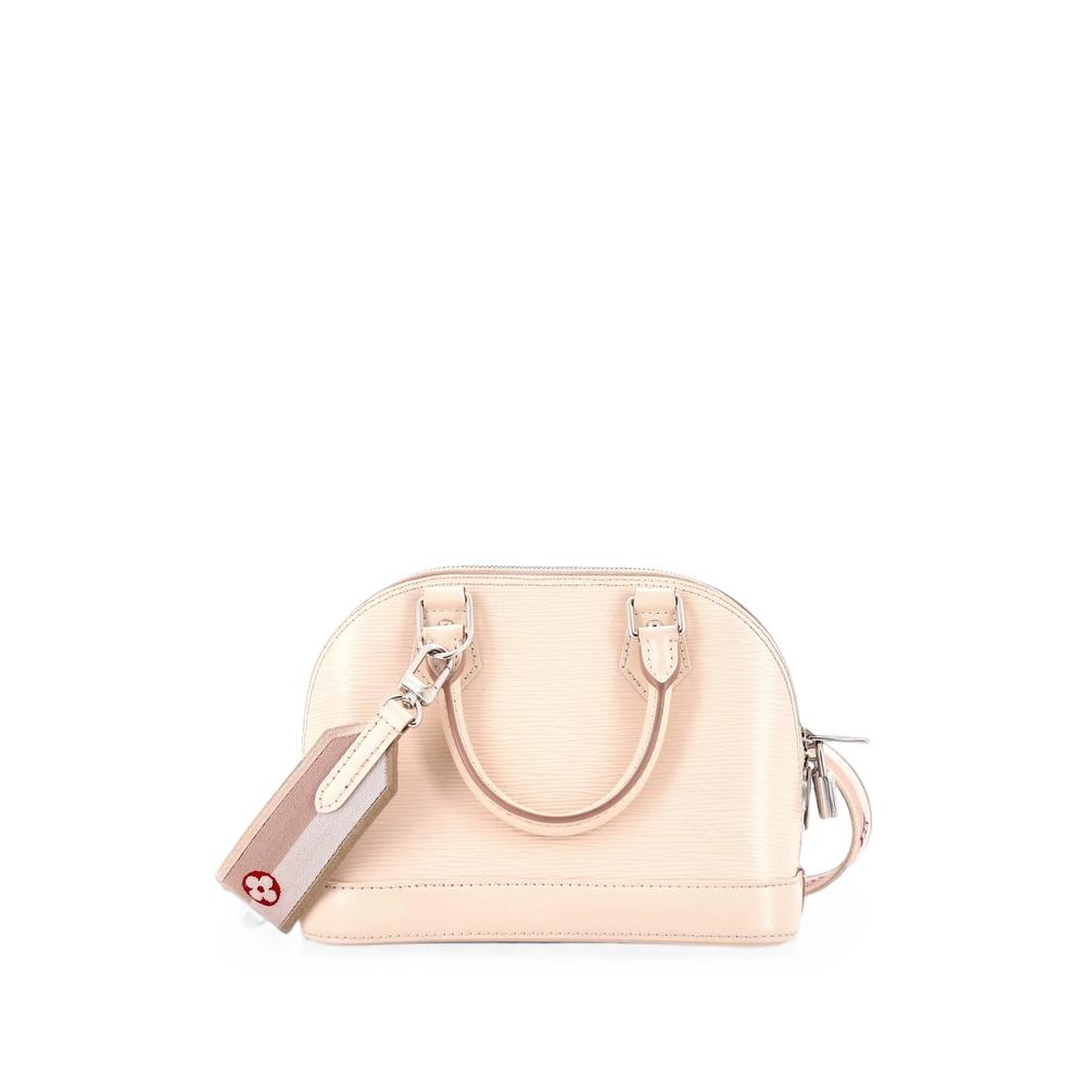 Alma Handbag Epi Leather with Logo Jacquard Strap BB shoulder bag 2