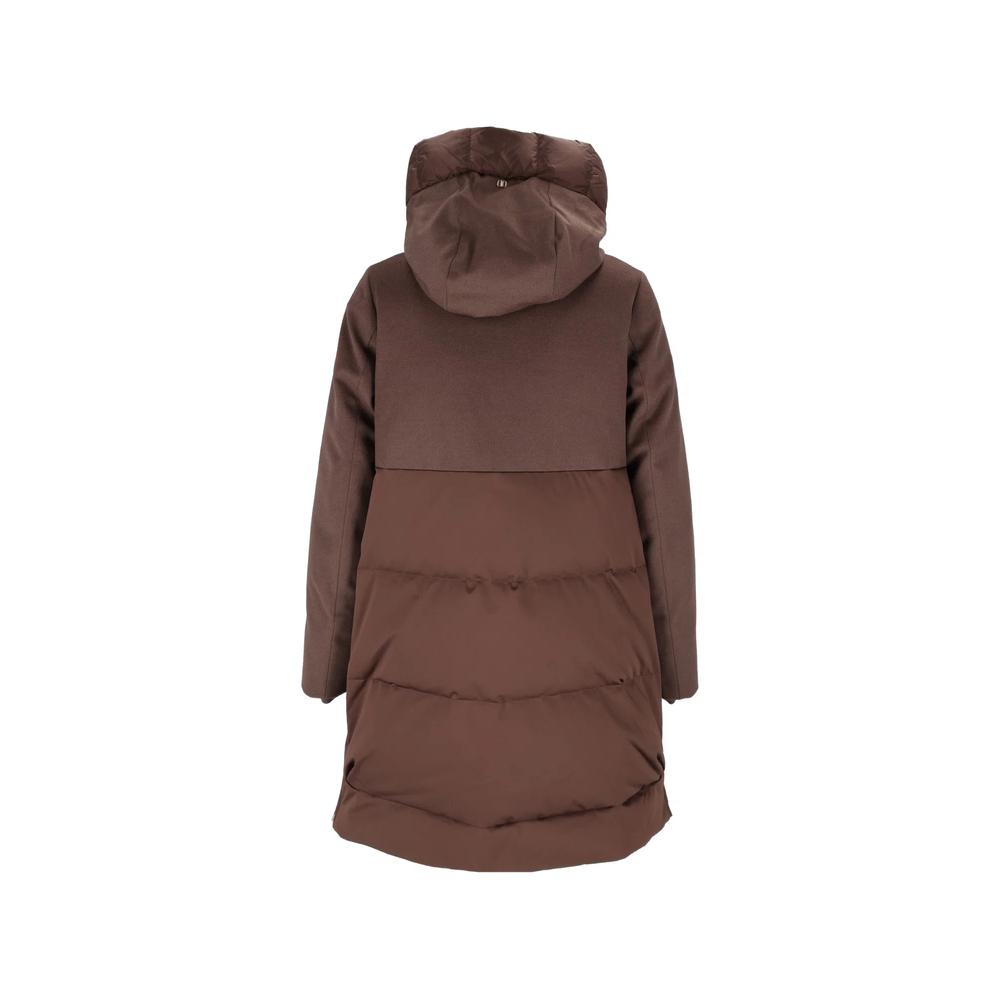 hooded panelled oversized coat 2