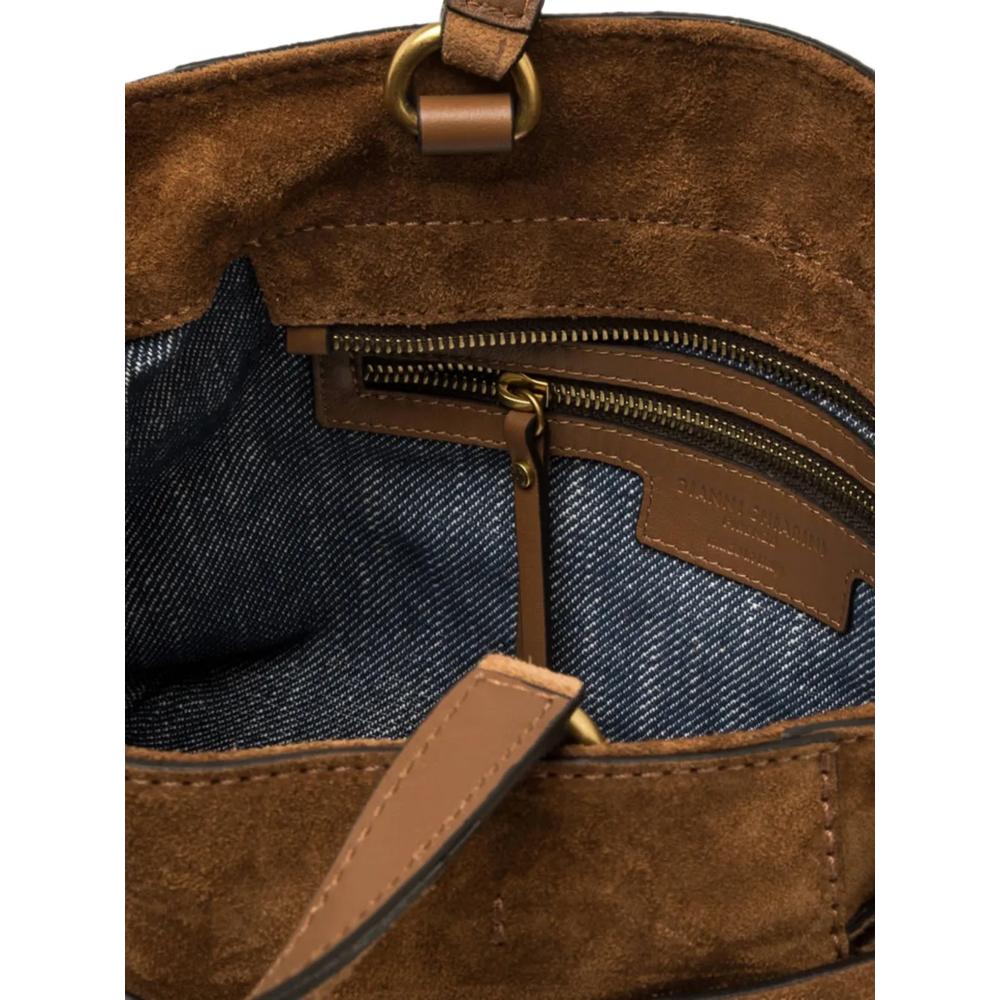 medium Miranda belted suede tote bag 4