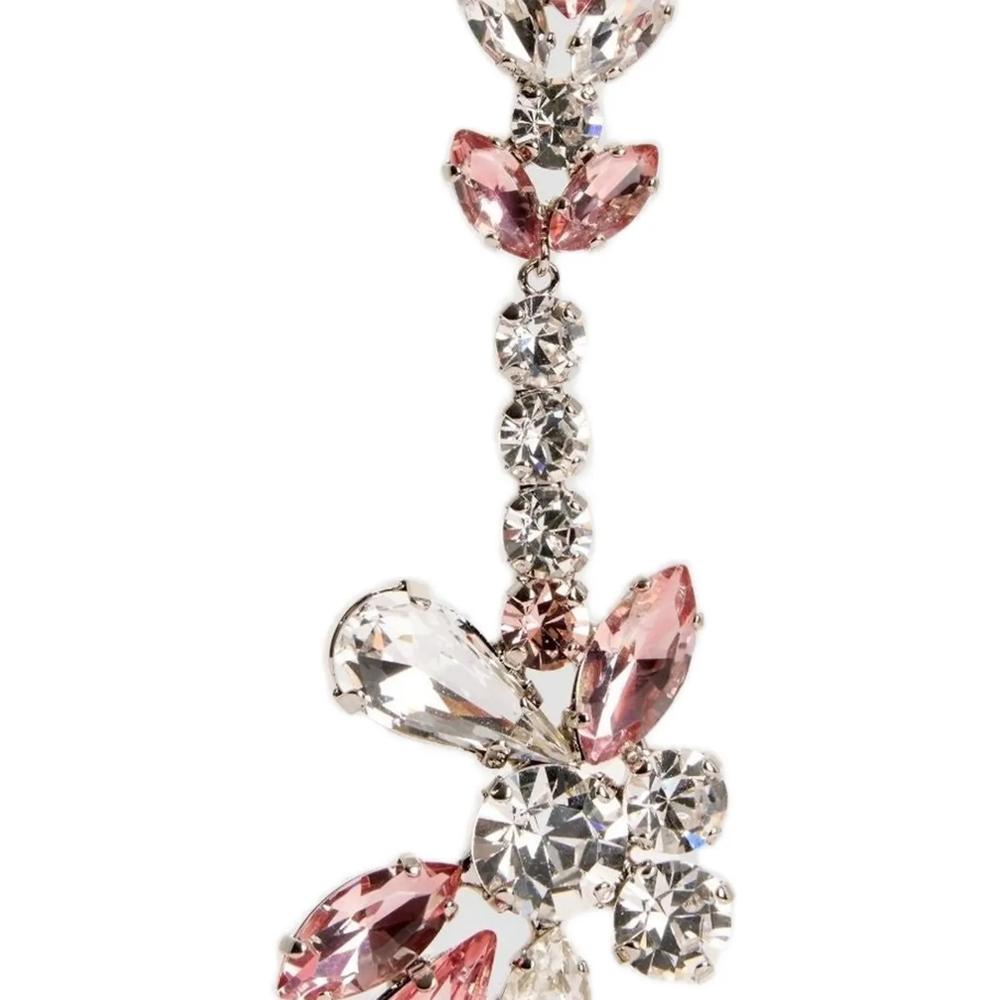 crystal-embellished floral earrings 2