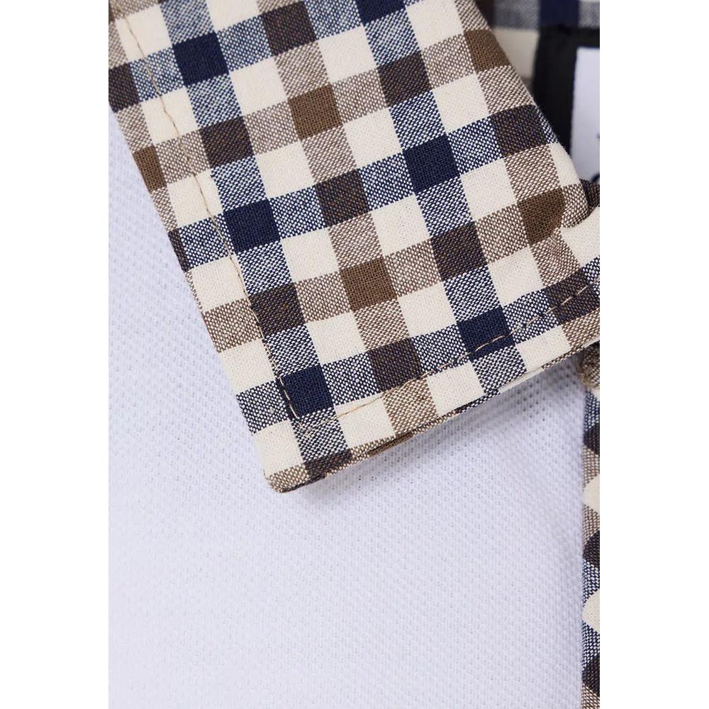 МУЖСКОЙ БЕЛЫЙ ПОЛО COSTA MID HOUSE CHECK COLLAR 7