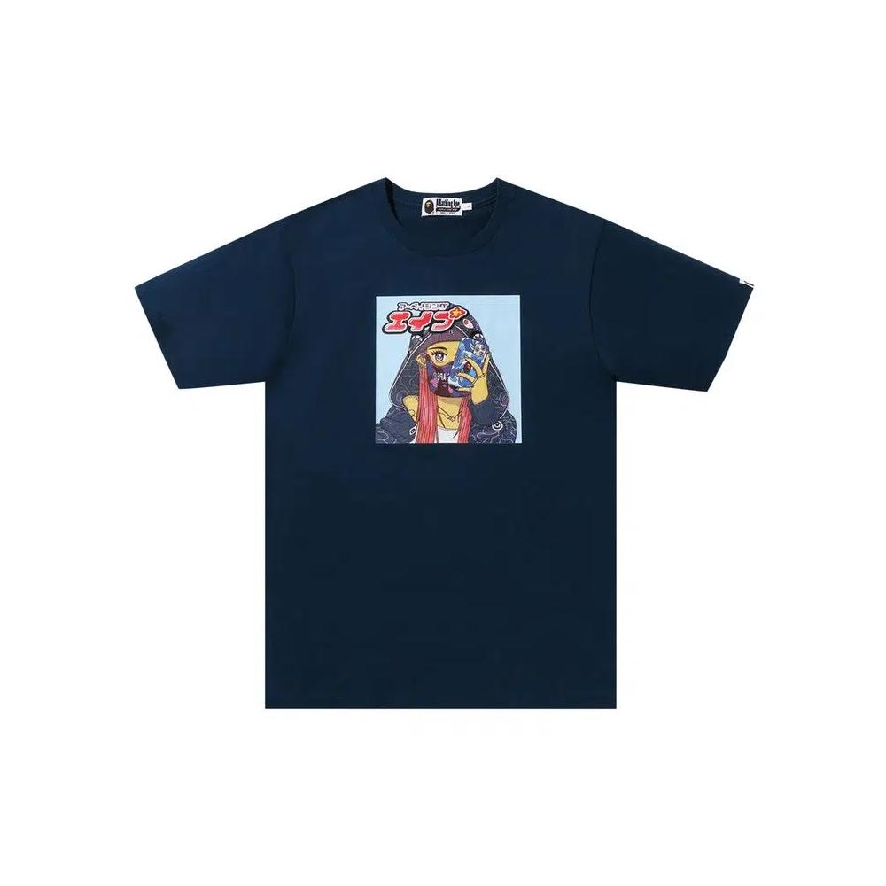 Футболки BAPE Girl Tee 'Темно-синий' 1
