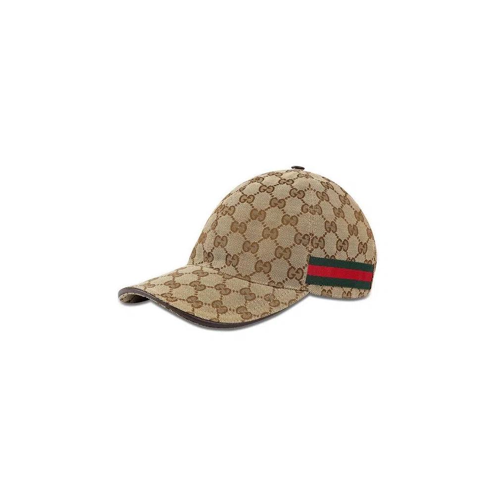 Бейсболки Gucci Original GG Canvas Baseball Hat With Web 'Beige' 1