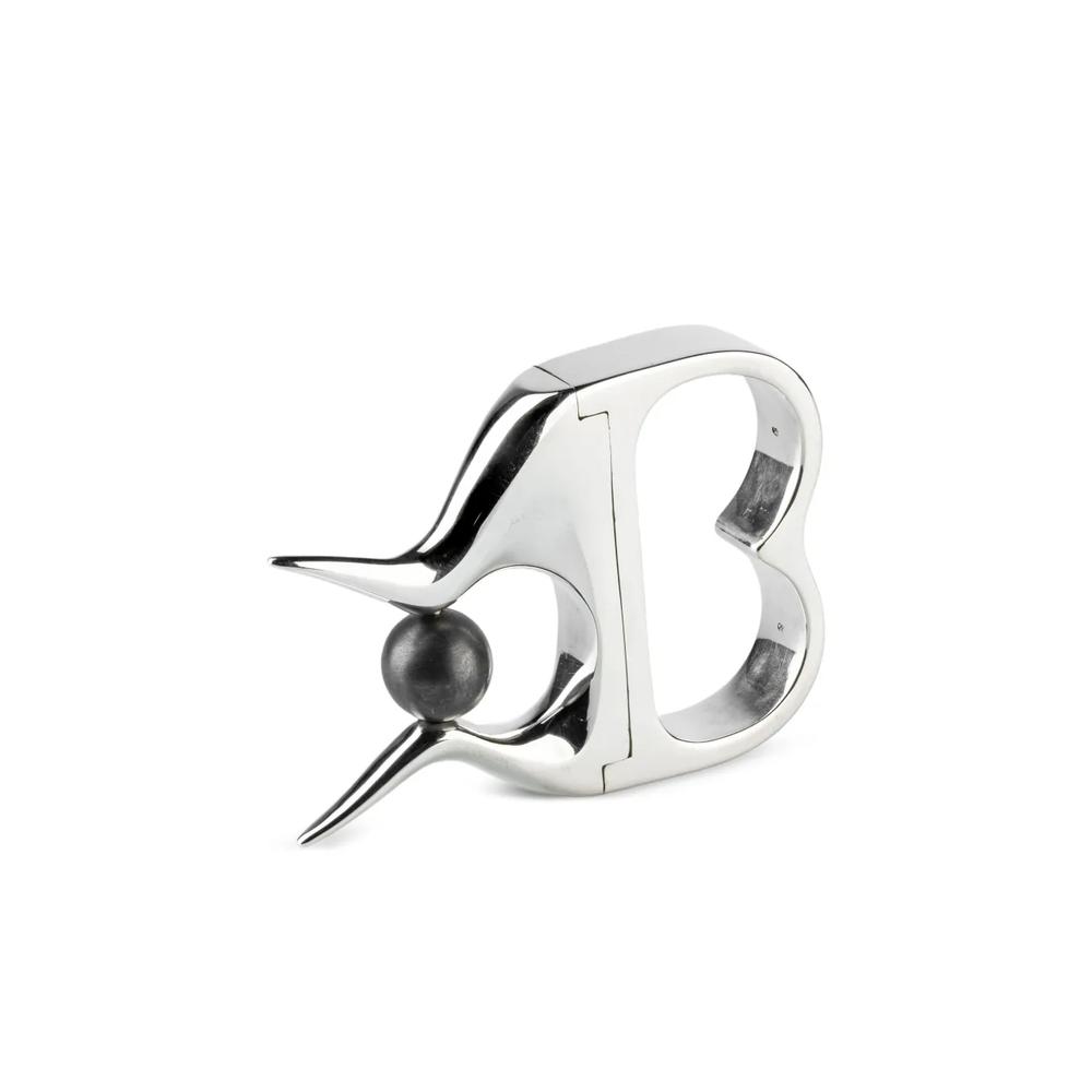Серебряное кольцо Double Plate 2