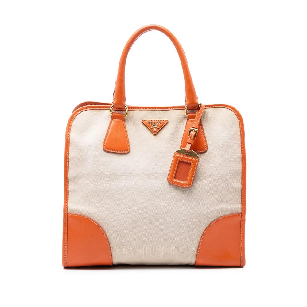 Сумка-сэтчел Saffiano Trimmed Canvas Canapa (2010-2026 годы) 1