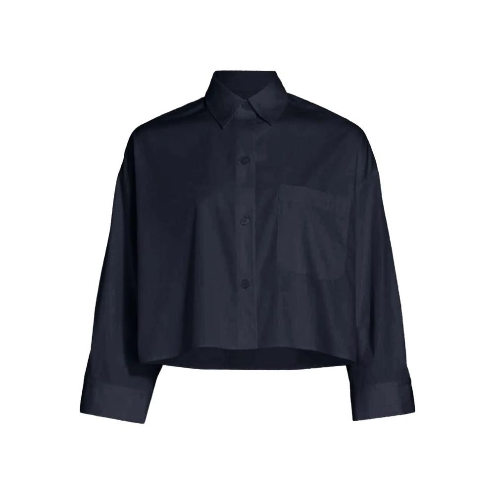 Superfine pocket cropped shirt 1