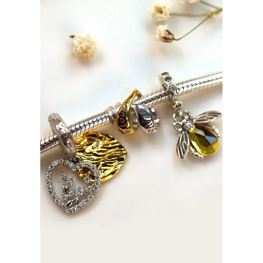 Подвеска из стерлингового серебра Bee-Yonce Yellow Charm 6